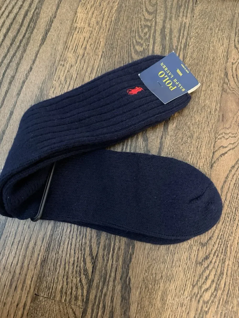 Polo Ralph Lauren 72% Wool Men’s Socks Navy Men's Sz 10-13 NWT $58